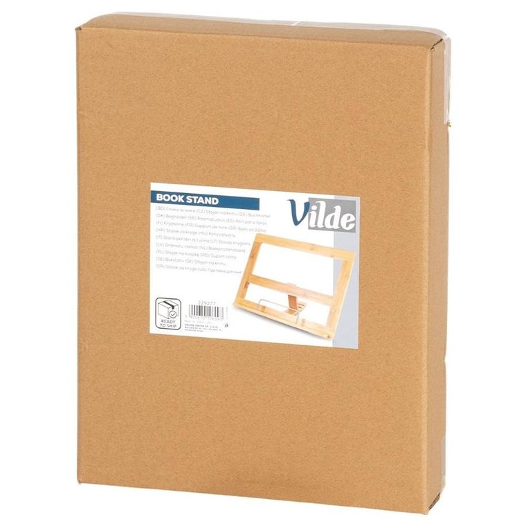 Vilde, stojak na książkę kucharską, bambusowy, regulowany