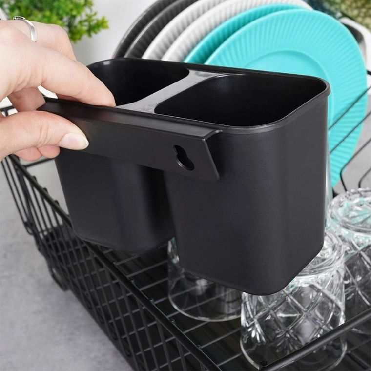 Vilde, suszarka na naczynia czarna, 40-33-17 cm