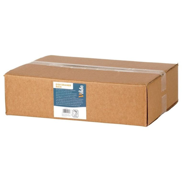 Vilde, suszarka na naczynia, metalowa, czarna, 2-poziomowa, 49,5-30-34 cm