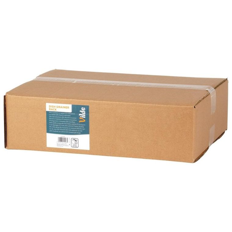 Vilde, suszarka na naczynia, metalowa, czarna, 48-32,5-18,5 cm