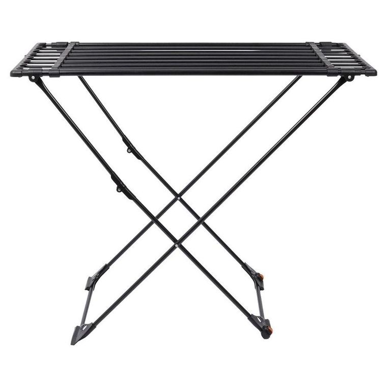 Vilde, suszarka na pranie metalowa, czarna rozsuwana XXL, 110-189 cm