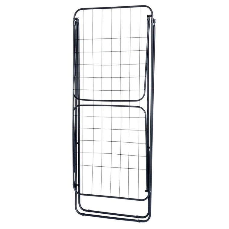 Vilde, suszarka na pranie, metalowa i rozkładana, czarna, 181 cm