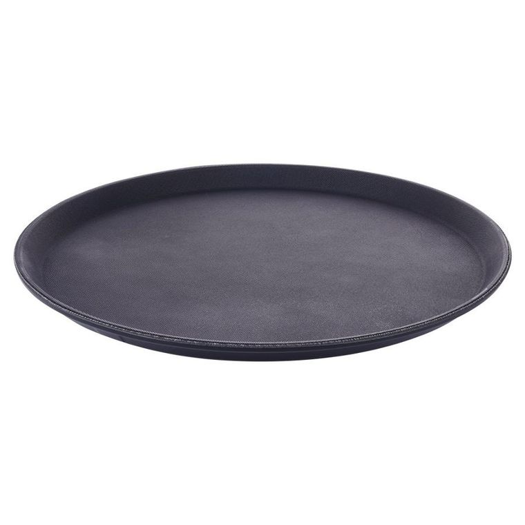 Vilde, taca kelnerska antypoślizgowa, czarna, 35 cm