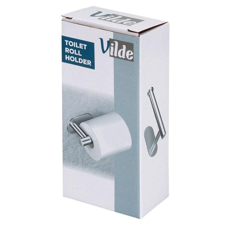 Vilde, uchwyt na papier toaletowy, stalowy, srebrny