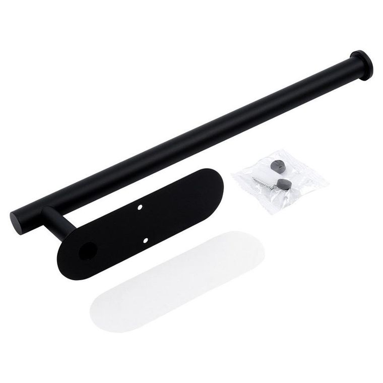 Vilde, wieszak na ręcznik papierowy, stalowy, czarny