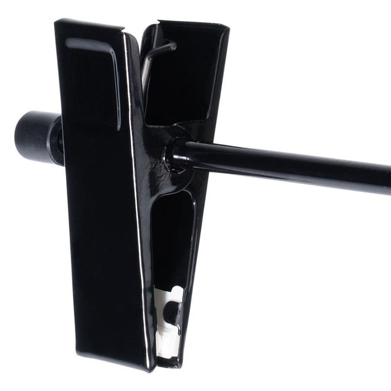 Vilde, wieszak na spodnie, metalowy, z klipsami, czarny, 3 szt.