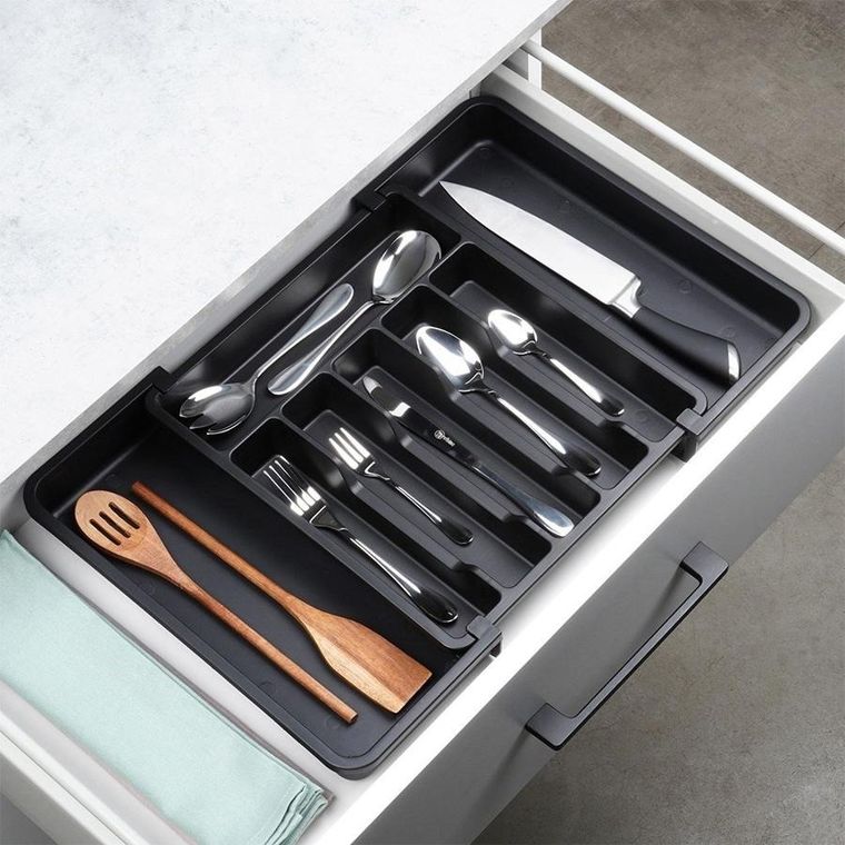 Vilde, wkład na sztućce do szuflady, rozsuwany, 33-56,5-37,5 cm