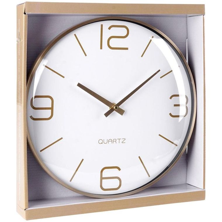 Vilde, zegar ścienny, złoty biały, 30 cm