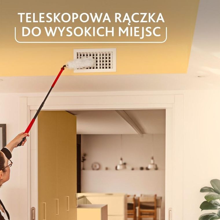 Vileda, miotełka do kurzu, z długą rączką + Flex&Catch, wkład, 1 szt.