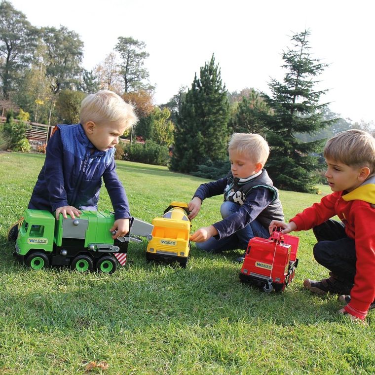 Wader, Middle Truck, dźwig, czerwony