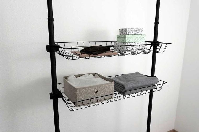 Wenko, koszyk do garderoby, szafy, Herkules, 2 szt., 83-38-8 cm