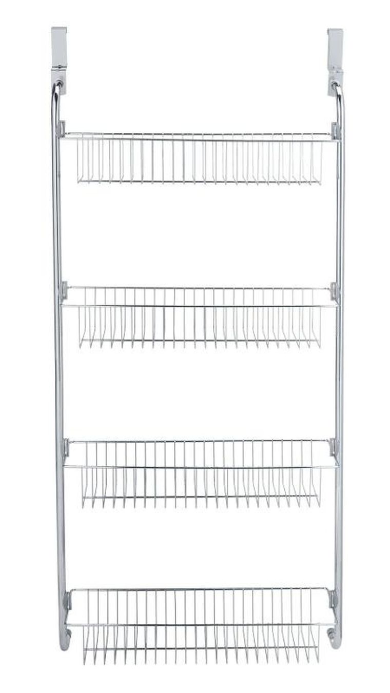 Wenko, półka z koszykami, montaż na drzwi, stal chromowana