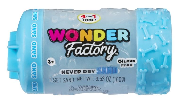 Wonder Factory, Never Dry Sand, piasek kinetyczny w tubie, 1 szt.