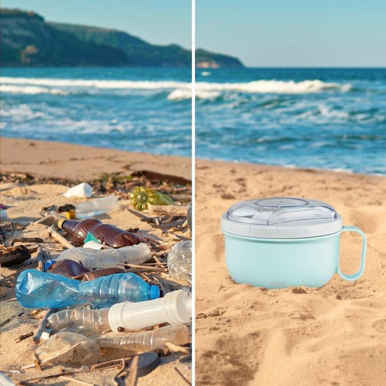 Xavax, To go, pojemnik na żywność z widelcem i łyżką 1100 ml