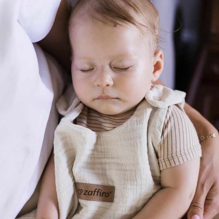 Zaffiro, Malaga, śpiworek do spania, muślinowy, TOG 1.5, vanilla, 6-12m