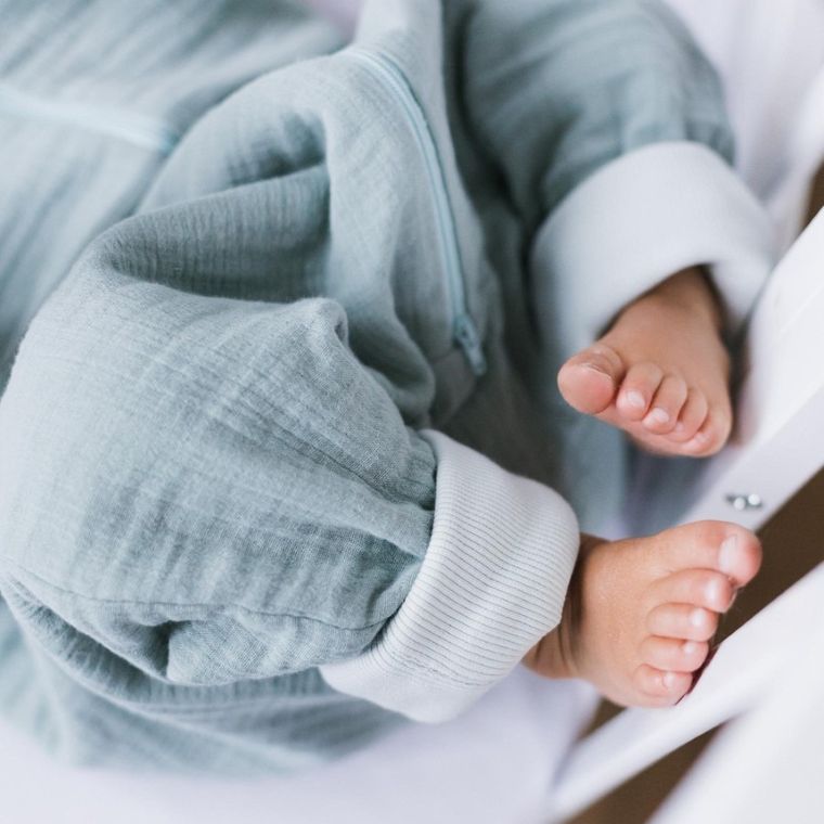 Zaffiro, Malaga, śpiworek do spania z nogawkami, muślinowy, TOG 1.5, mint, 1-2l