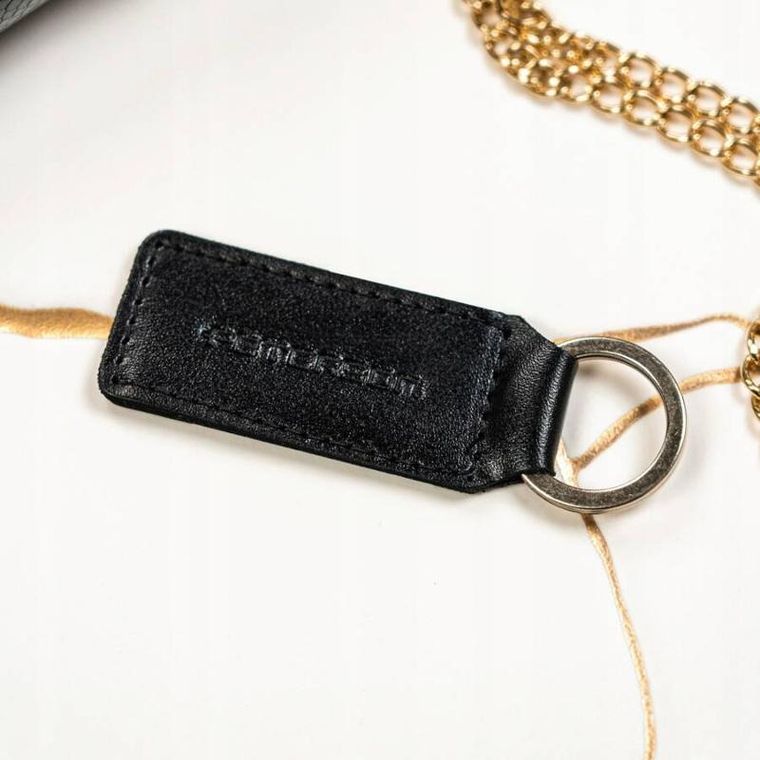 Zestaw: Portfel, Brelok, czarny, skórzany, RFID, Peterson