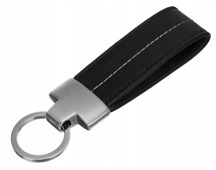 Zestaw: Portfel, Etui na karty, Brelok, czarny, skórzany, Cavaldi