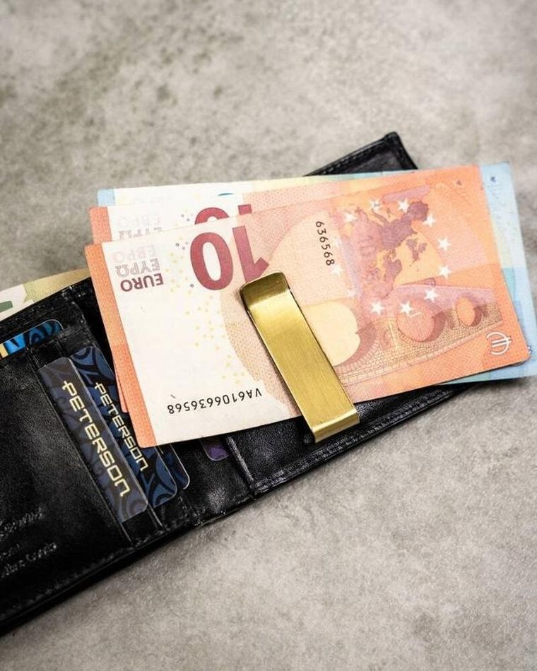 Zestaw: Portfel, Etui na karty, Brelok, czarny, skórzany, RFID, Peterson