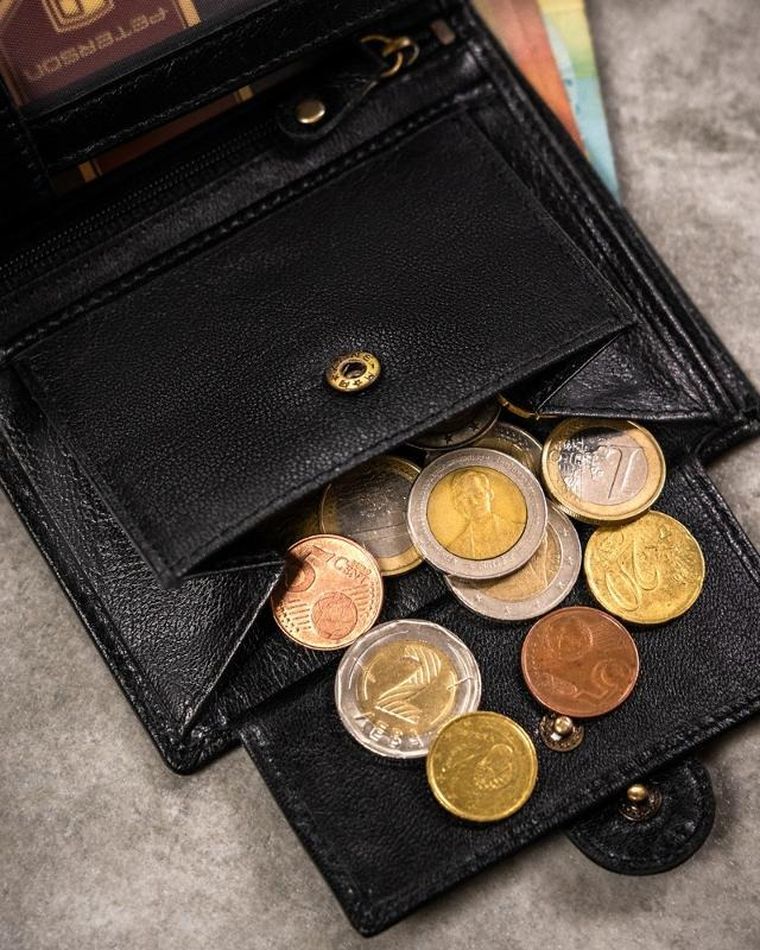 Zestaw prezentowy: Portfel, Brelok, czarny, skórzany, Peterson