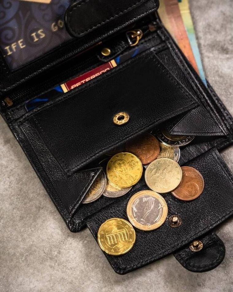 Zestaw prezentowy: Portfel, Brelok, czarny, skórzany, Peterson