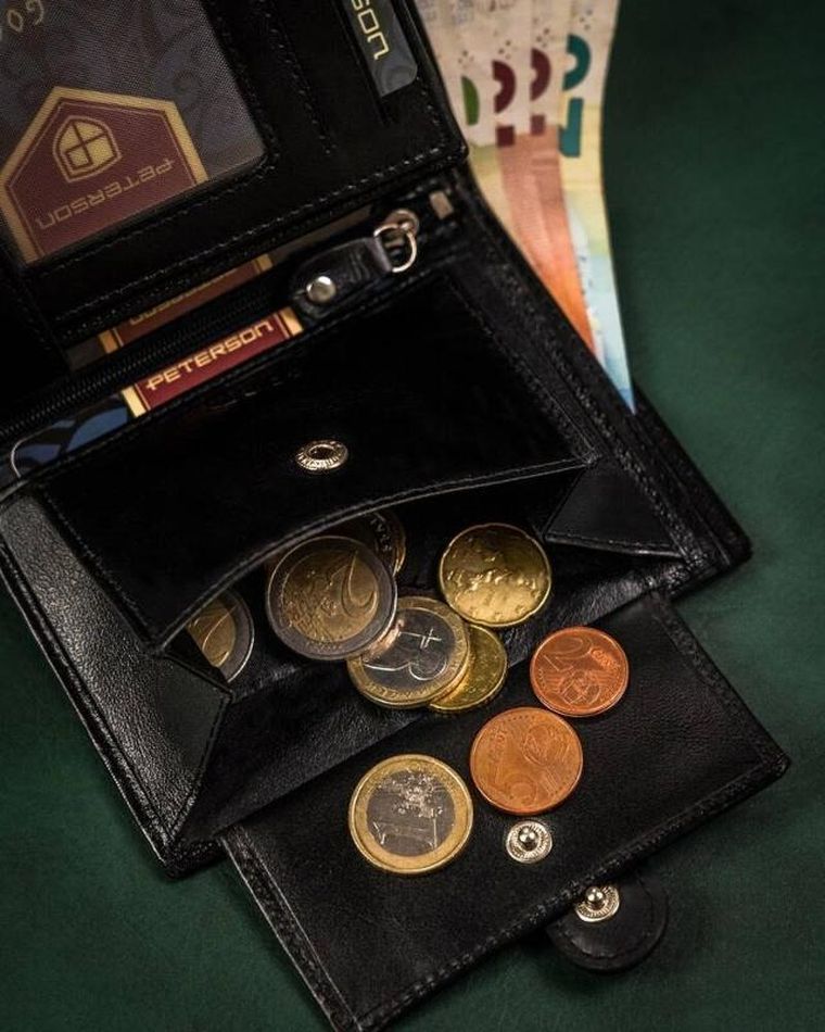 Zestaw prezentowy: Portfel skórzany, Brelok, czarny, Peterson