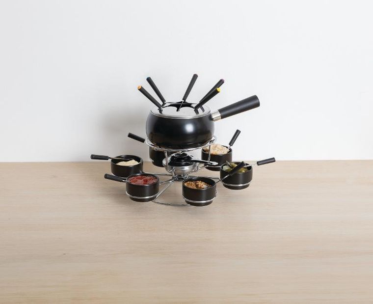 5five simply smart, zestaw do fondue obrotowy na 6 osób, ceramiczny