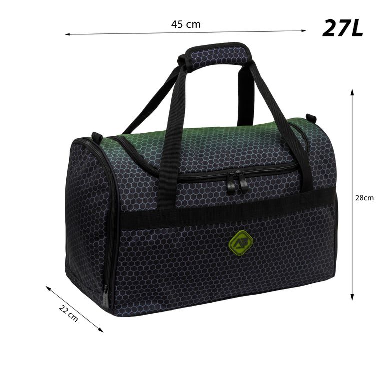 Abag, torba sportowa, hexagon green ombre
