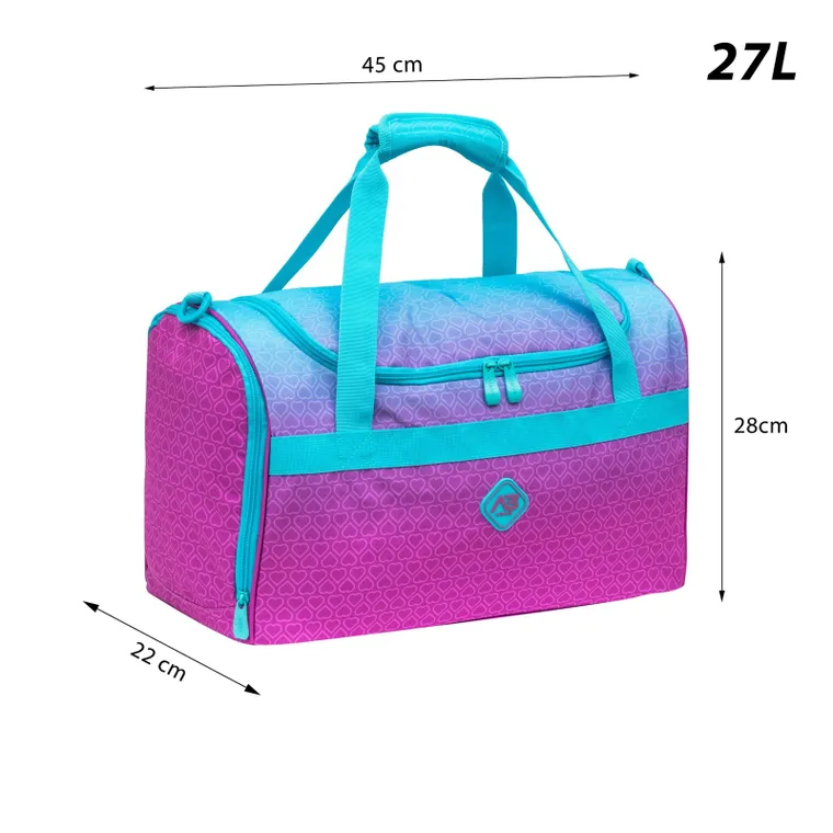 Abag, torba sportowa, hexagon mint ombre