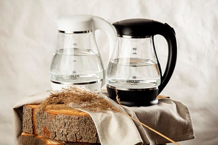 Adler, czajnik elektryczny, czarny, 2200W, 1.7l, AD 1274