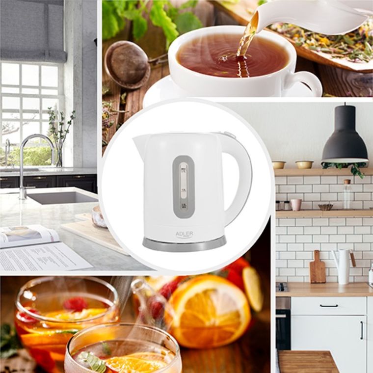 Adler, czajnik elektryczny, plastikowy, 1.7 l, 2200W, AD 1234
