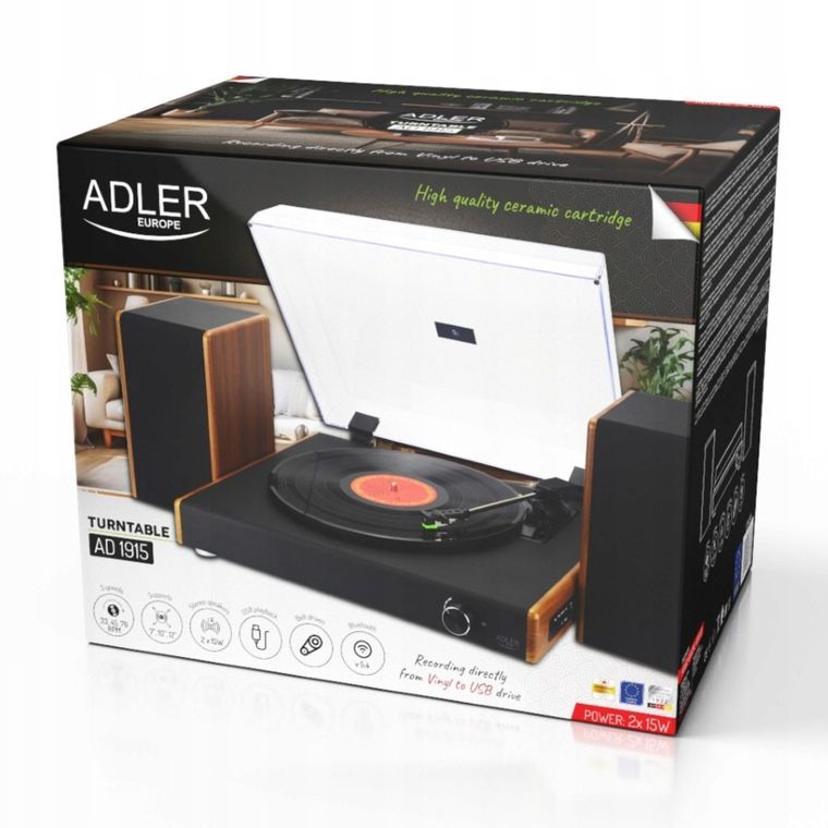 Adler, gramofon, USB, Bluetooth, AD 1915
