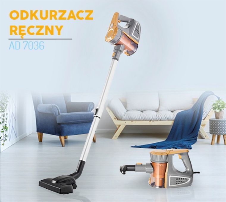 Adler, odkurzacz ręczny bezworkowy AD 7036, 800W