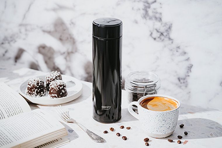 Adler, termos LED, czarny, 473 ml