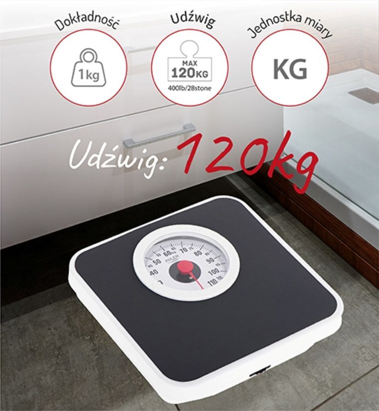 Adler, waga łazienkowa, mechaniczna