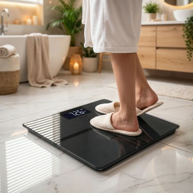 Adler, waga łazienkowa USB-C, akumulatorowa, do 180 kg