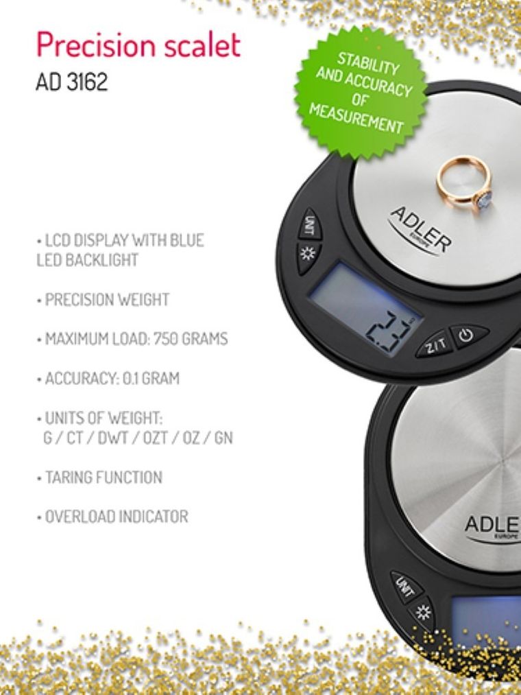 Adler, waga precyzyjna AD 3162, max 750g