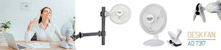 Adler, wentylator, 15 cm z klipsem + podstawa, 30W, AD 7317