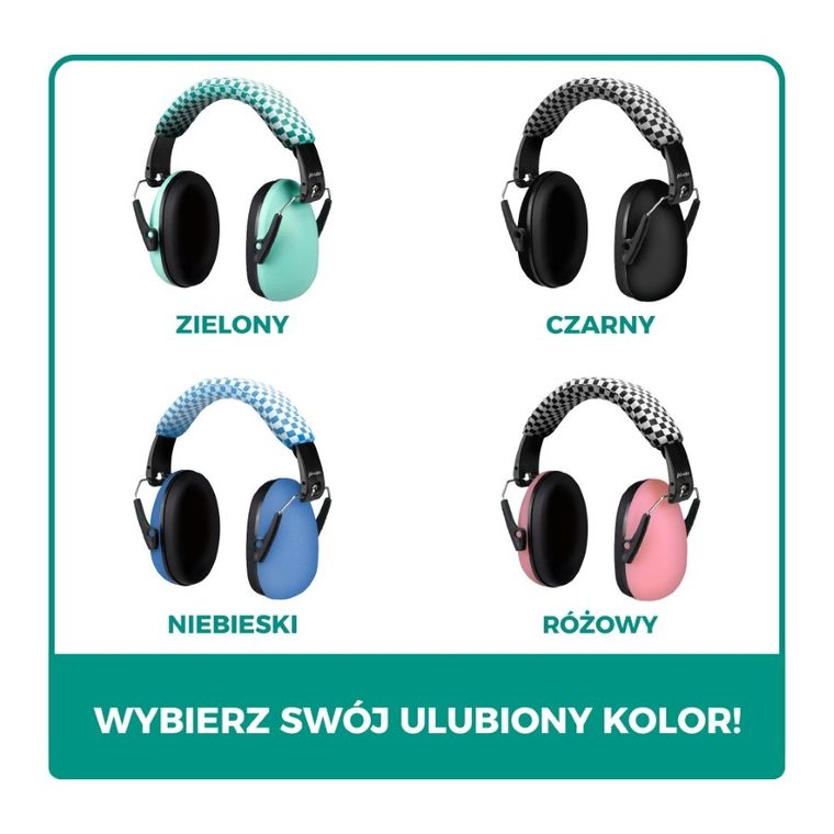 Alecto, BV-71, nauszniki wygłuszające dla dzieci, zielone