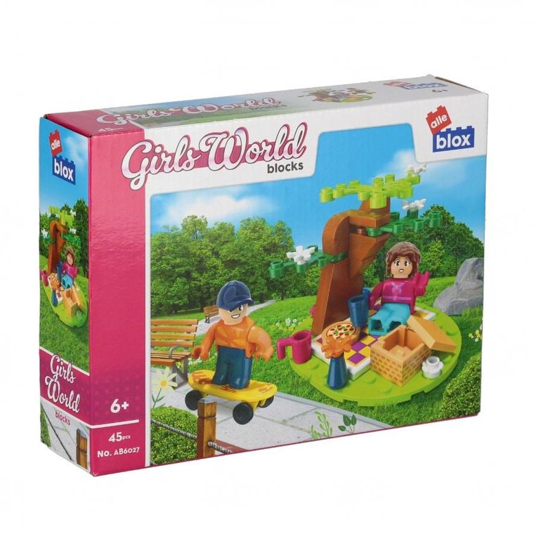 Alleblox, Girl, Piknik, klocki konstrukcyjne, 45 elementów