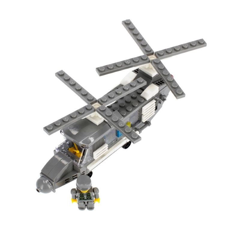 Alleblox, helikopter wojskowy, klocki konstrukcyjne, 179 elementów