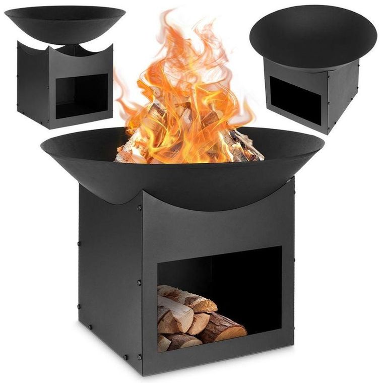 Ambiance, palenisko ogrodowe metalowe czarne, 56-41 cm