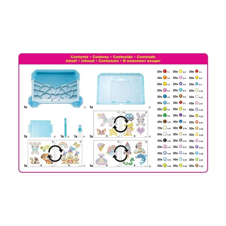 Aquabeads, Design Factory, fabryka projektowania, koraliki wodne, zestaw startowy, 1500 elementów, 31775