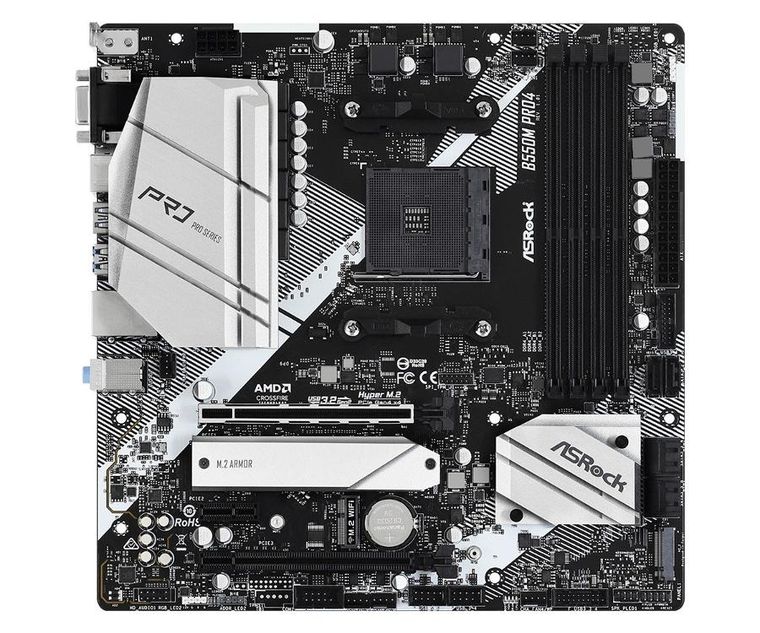 Asrock, płyta główna, B550M Pro4 AM4 4DDR4 HDMI/DP/D-SUB M.2 mATX
