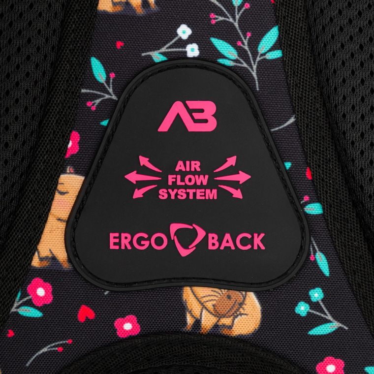 Astrabag, plecak szkolny, 3-komorowy, Flower Capy
