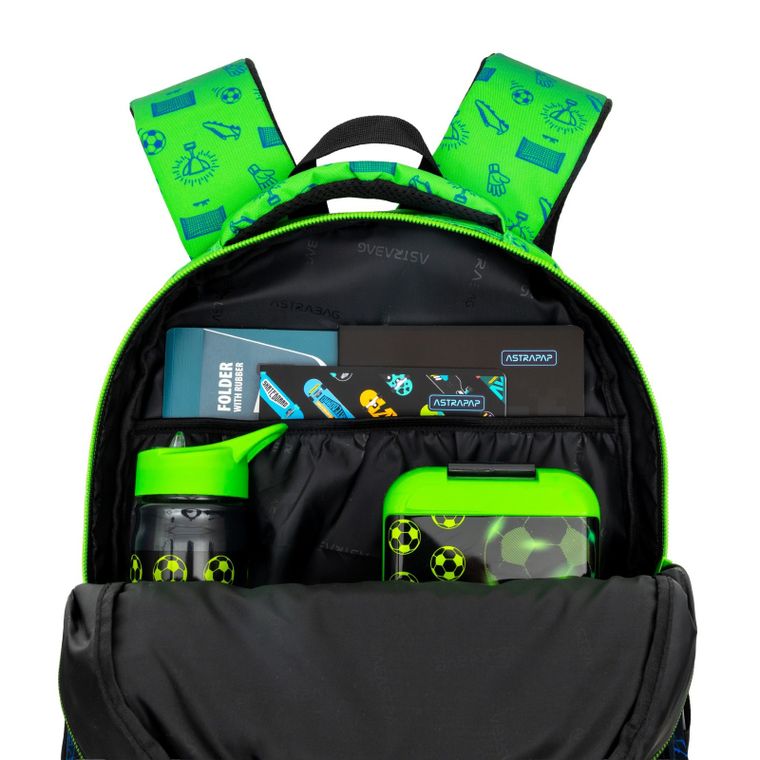 Astrabag, plecak szkolny, 3-komorowy, Ombre Football
