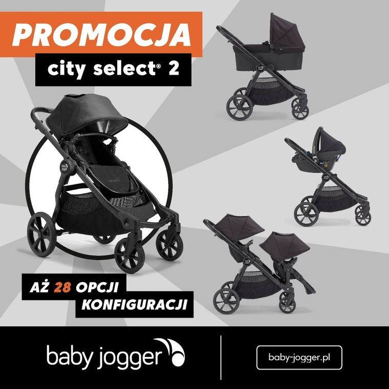 Baby Jogger, City Select 2, wózek spacerowy, Radian Slate