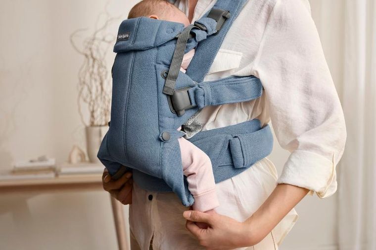 BabyBjörn, Harmony, nosidełko, woven, niebieski melanż