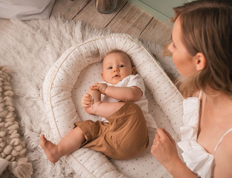 BabyMatex, gniazdo niemowlęce, kwiatki, 55-80 cm