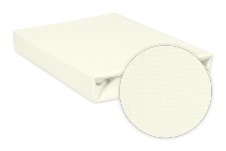 BabyMatex, prześcieradło nieprzemakalne, jersey, kremowe, 70-140 cm